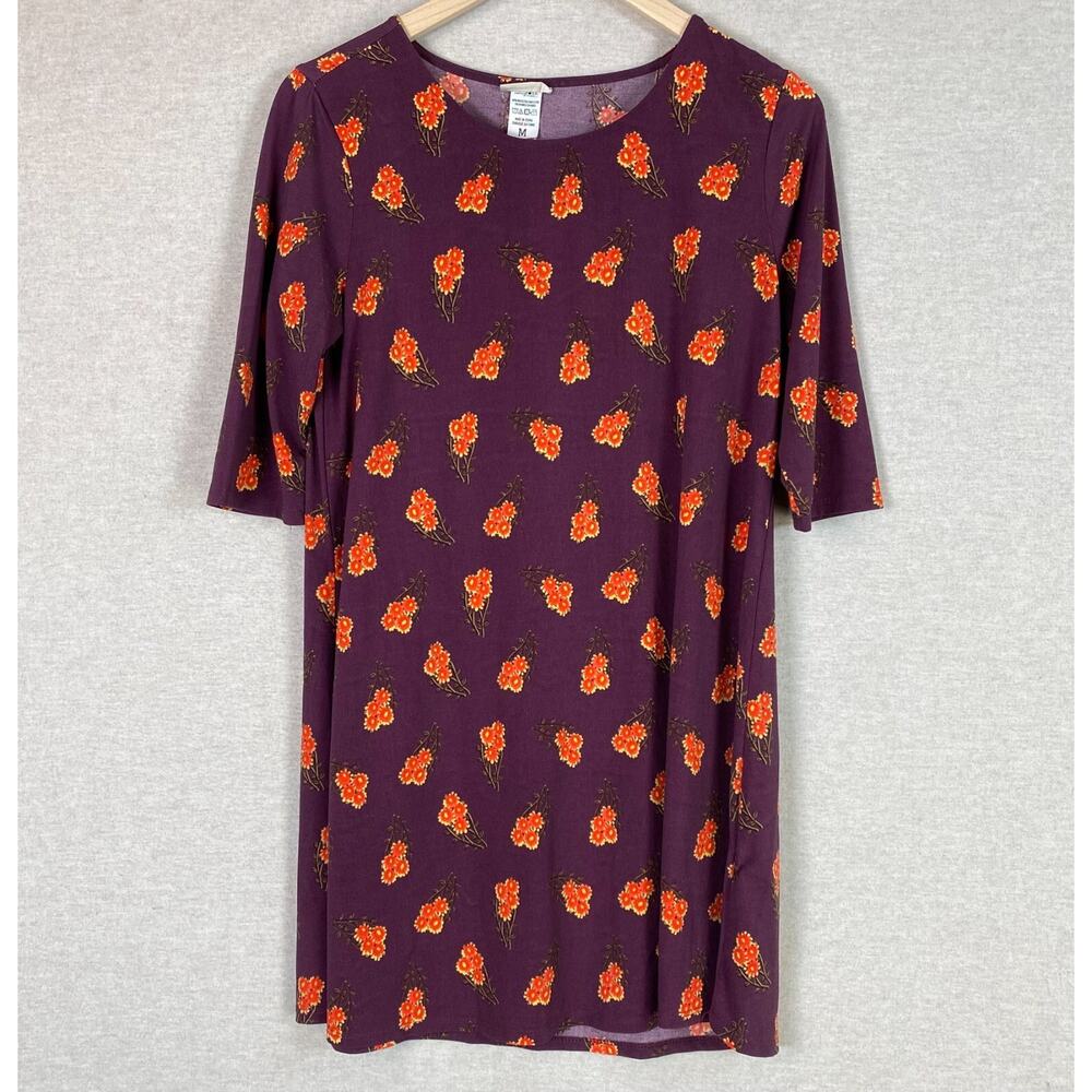 Natural Life Womens Boho Floral Mini T Shirt Dress Size M Tunic Top Short Sleeve - Picture 1 of 8